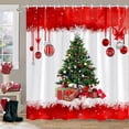 thumbnail image 4 of Birdeem Doublure de Rideau de Douche, Crochets de Rideau de Douche, Rideau de Douche de Noël Motif Arbre de Noël Rideau de Douche Rideau de Dortoir Rideau Séparateur de Pièce, Ensemble de Rideaux de Douche, Rideaux de Douche pour Salle de Bain, 4 of 6