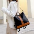 thumbnail image 4 of GPOECD Ladies Fashion Versatile Color Matching Casual Lightweight Zipper Student Backpack for School School Backpack Black,One Size, 4 of 5