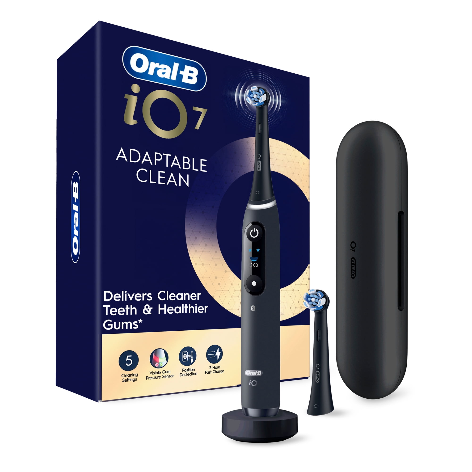 未開封正規品Oral-B iO Series 7s 本体 ブラックオニキス Oral-B Rechargeable Electric Toothbrush, iO7 Adaptable Clean, 5