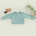 thumbnail image 4 of MesaSe Bébé Garçon Fille Solide Coton Pull-Over Col Rond Manches Longues T-Shirt Tops Printemps Vêtements d'Automne Brun 2-3 Ans, 4 of 7