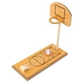 thumbnail image 2 of Basketball Game Mini Desktop Toy Mini Basketball Table Game Suitable For School Throwing Game Wooden Khaki 1 Piece, 2 of 7