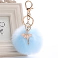 thumbnail image 1 of EGNMCR Keychains 8CM Cute Dancing Angel Keychain Pendant Women Key Pompoms Key Chains Key chain, 1 of 2