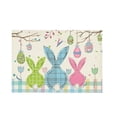 thumbnail image 2 of TIMIFIS Easter Placemats, Beautiful Happy Easter Placemats Spring Easter Place Mats Vintage Dining Table Decorations Bunny Chick Easter Holiday Table Mats for Kitchen Dining Decoration Home Decor, 2 of 6
