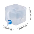 thumbnail image 3 of LSLJS Bouteilles d'Eau Pliables de Camping Sac de Stockage d'Eau Seau d'Eau avec Robinet Randonnée en Plein Air Réservoir d'Eau Potable, Sans Danger pour les Aliments, Transparent, Moules de Cuisson, 3 of 9
