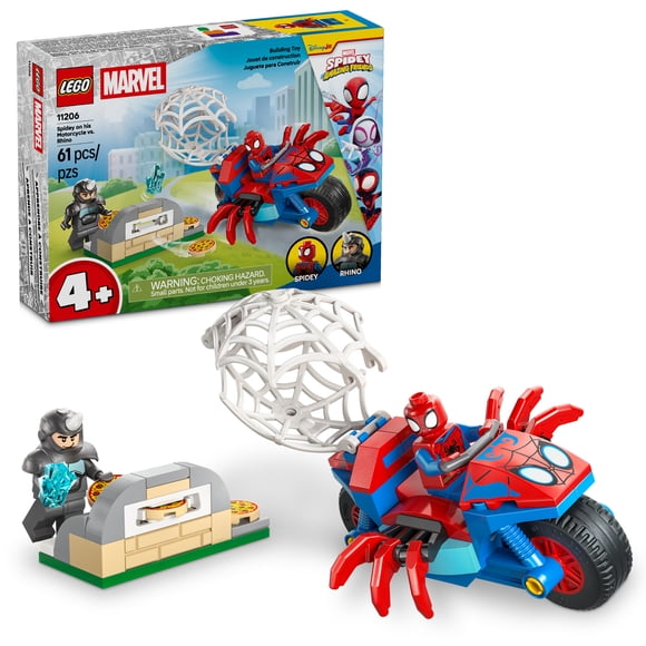 LEGO Marvel Spidey et ses incroyables amis Spider-Man sur sa Moto contre Rhino 11206