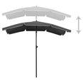 thumbnail image 3 of vidaXL Garden Parasol with Pole 200x130 cm Anthracite, 3 of 4