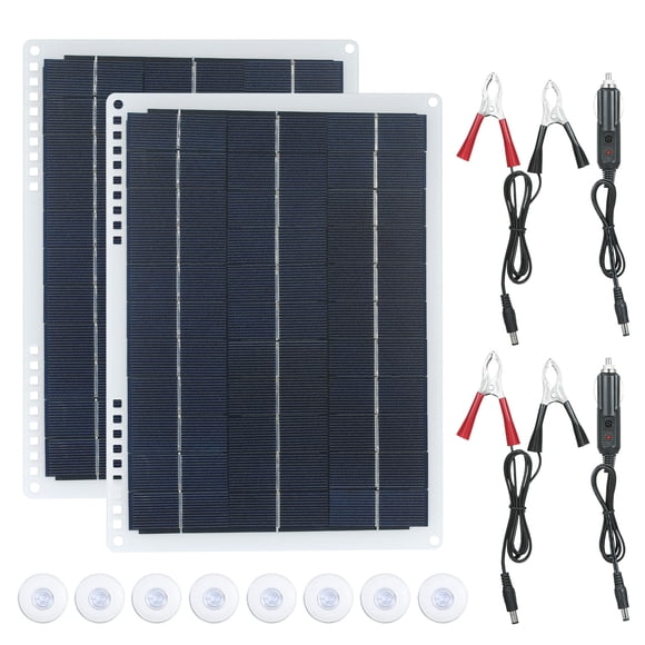 Mistaha Ensemble de Panneaux Solaires 20W D C 12V avec Interface USB Double et 1