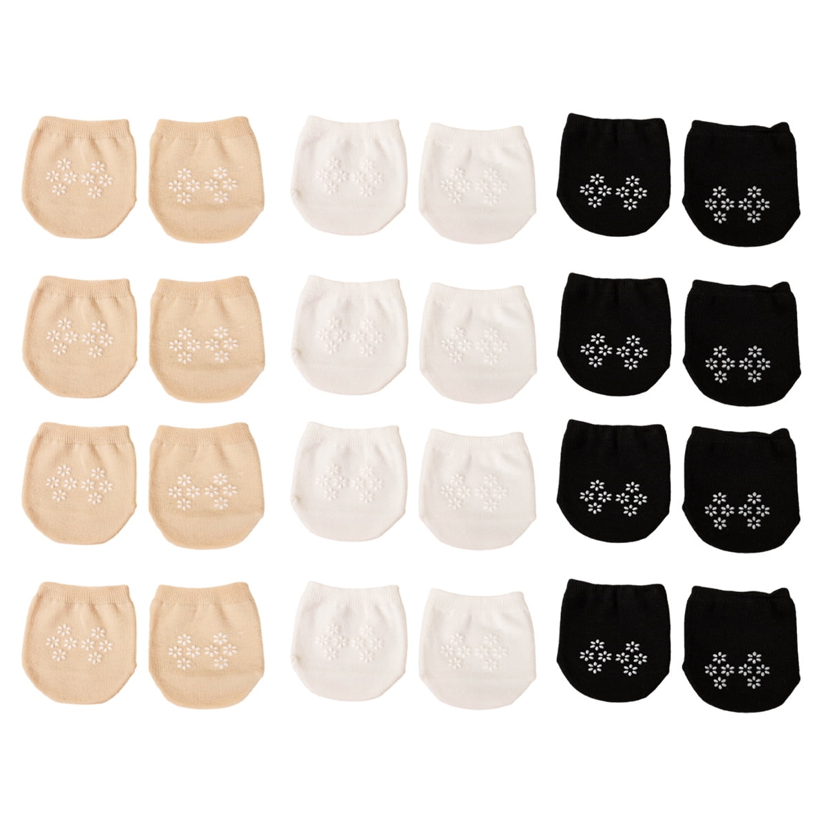 12 Pairs Women Toe Topper Socks Toe Liner Half Seamless Socks No Show Low Cut Socks for Women Girls