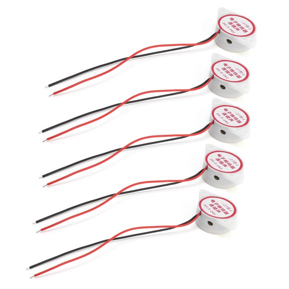 Alarms Sounder, Piezo Continuous Beep Sound Electronic Alarm Buzzer High-Decibel Active  For Anti-Theft Black,White
