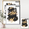 thumbnail image 2 of Gold and Black drift I - Modern Glam Framed Canvas, 2 of 3