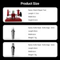 thumbnail image 3 of Tignapoo Professional Watch Repair Kit with Steel Tools: Includes Watch Opener, Strap Adapter, Back Lever, 3 Cutter Heads, 15 Punch Pins, and Watch Holder Base - Red, 3 of 7