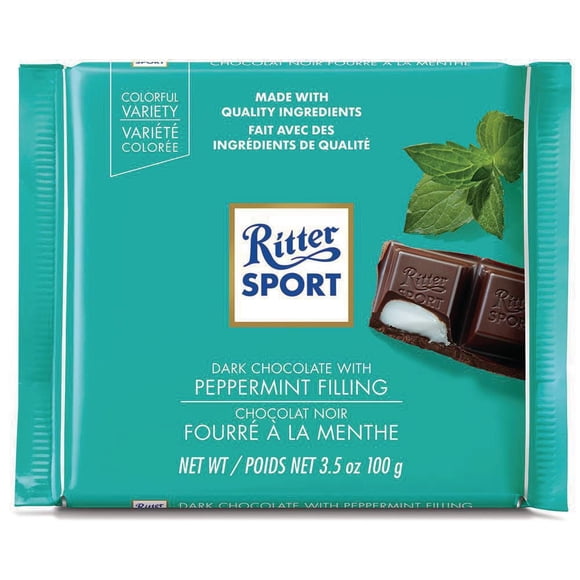 Ritter Sport Dark Chocolate with Peppermint, 100 g