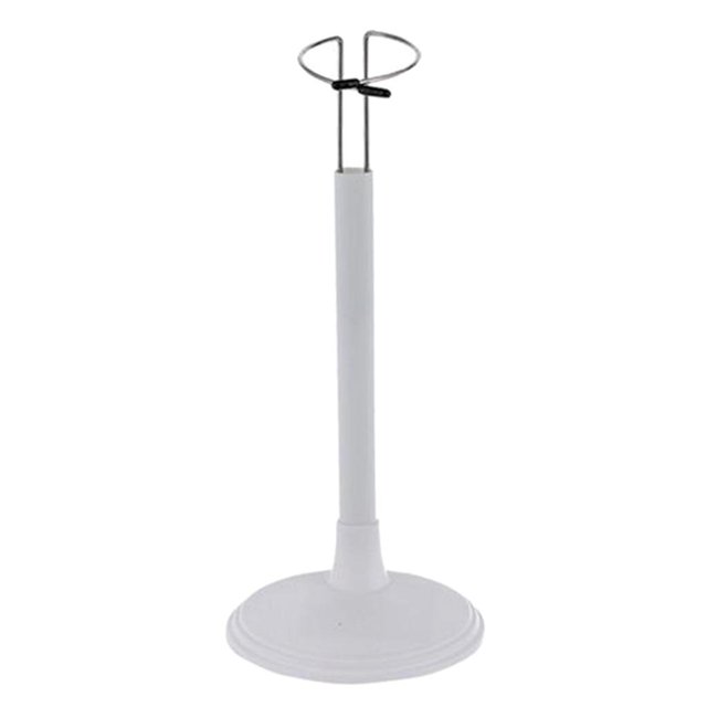Milaget Removeable Doll Display Stands Base Metal Type Holder Support Accessory 35cm White