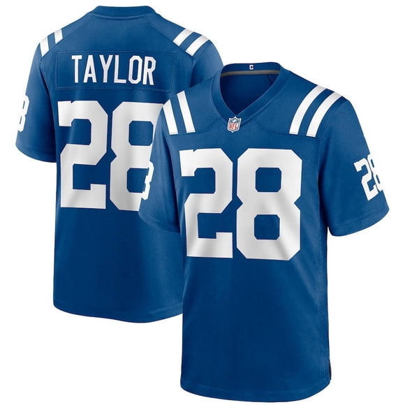 Chandail de Joueur de Match des Indianapolis_Colts pour Homme Jonathan Taylor 28 Chandail de football Sport pour Adulte-royal-G