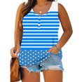 thumbnail image 2 of JDQJBZ Women's Camisole Ribbed Tank Tops for Women Polka Print Plus Size Summer Button Front Sleeveless Shirt, 2 of 5