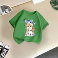 thumbnail image 5 of GDREDA Vêtements Fille Enfant Filles Mignon Graphique Col Rond Manches Courtes Tee Été Décontracté T-Shirt Mignon Filles Hauts d'Été Vert,7-8 Ans, 5 of 5