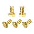 thumbnail image 1 of Unique Bargains Brass Hex Bolts, 1/4-20x1/2' 5 Pack Fully Thread Grade 4.8 Machine Screws, 1 of 4
