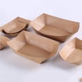 thumbnail image 4 of fastboy Kraft Paper Bag Packaging Carton Snack Box Lightweight Single-use Container Hamburger Donut Bread Bag Food Packing 12x6.5x4cm, 4 of 7