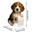 thumbnail image 3 of Porte-papier pour Chien Distributeur de Rouleaux de Papier Hygiénique Amusant Porte-Rouleau de Papier de Toilette Support de Rangement pour Rouleaux en Forme d'Animal Imprimé 3D Support Décoratif Mural pour Papier de Toilette pour Salle de Bain Cuisine Tapis de Séchage en Silicone, 3 of 4