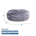 thumbnail image 2 of Sealy® Bala 5ft Faux Fur Memory Foam Bean Bag - Taupe, 2 of 9