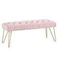 thumbnail image 1 of Banc contemporain – rose et doré, 1 of 8