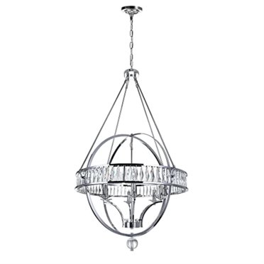 CWI Lighting Arkansas 6 Light Chandelier With Chrome Finish