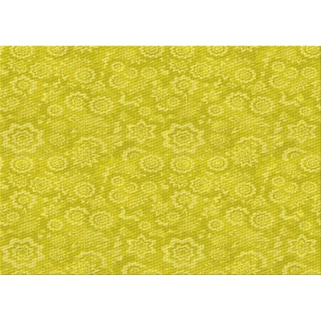 Ahgly Company Machine Washable Indoor Rectangle Transitional Canary Yellow Area Rugs, 3' x 5'