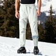 thumbnail image 2 of Sentmoon Pantalon de Neige pour Homme Pantalons de Neige pour Hommes Unisexe Décontracté à la Mode Uni Patchwork Fermeture Éclair Multiples Poches Pantalon de Ski pour Protection Imperméable et Respirante Vert P, 2 of 9