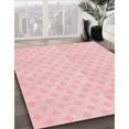 thumbnail image 3 of Ahgly Tapis d'Intérieur Lavable en Machine Carré Transitionnel Rose Corail Clair, 7 Pieds Carré, 3 of 7