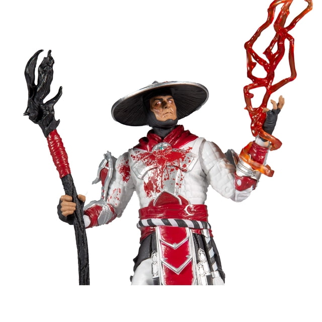 Mortal Kombat Figurine Articulée de 4 à 7 Pouces - Raiden Blanc Hot Fury Sanglant