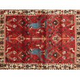 thumbnail image 1 of Ahgly Tapis Rectangulaire Traditionnel Rouge Lavable en Machine, 10 Pieds x 13 Pieds, 1 of 7
