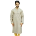 thumbnail image 1 of Atasi Ethnic Men's Kurta Pyjama Set White Bollywood Designer Shirt-Small, 1 of 6