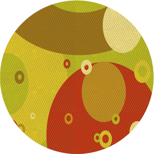 Ahgly Company Tapis Rond Lavable en Machine Intérieur Transitionnel Orange Rouge Orange, 8 Pieds Rond