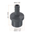 thumbnail image 2 of Unique Bargains UPVC Reducer Pipe Fitting 20mm OD 9mm Barbed, 8 Pack Straight Coupling Adapter Connector, Grey, 2 of 5