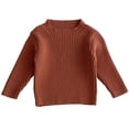 thumbnail image 2 of RXIRUCGD Chandail Tricoté Extensible à Manches Longues Col Rond Rayé pour Enfants Hommes et Femmes, Kaki, Taille : 80, 2 of 9