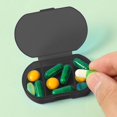 thumbnail image 3 of Ohufall 3 Compartment Daily Pill Organizer Morning Noon Night Vitamin Case Transparent Pill Storage, 3 of 5