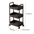 thumbnail image 2 of Weekly flyer pimelu 3-Tier Rolling Storage Cart With Wheels- Plastic Multi-Room Organizer For Kitchen- Living Room-Office -Bathroom Weekly flyer, 2 of 3