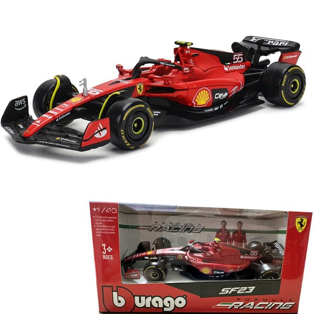 1:43 Aston Martin AMR23 Mercedes W14 Red Bull RB19 Miami GP Ferrari SF23 Alpine A523 F1 Modèle Formule Voiture Statique Course SF23-55