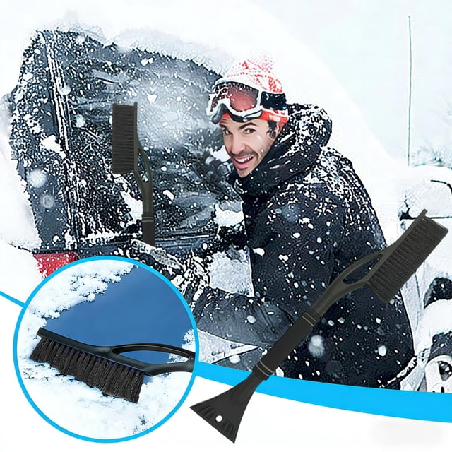 PRETXORVE Winter Car Multi-Function Snow Shovel and Brush Detachable Snow Scraper Lightweight Backup Brush Snow Shovel