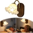 thumbnail image 3 of Vintage Wall Sconce 1pc Brown, Ruffled Glass Shade Vanity Light for Bedroom Living Room Hallway, 3 of 6