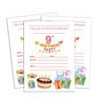 thumbnail image 1 of Darling Souvenir White Birthday Invitation Card 28 Pcs Fill or Write In Blank Invites Printable Party Supplies 5 x 7 Inches, 1 of 5