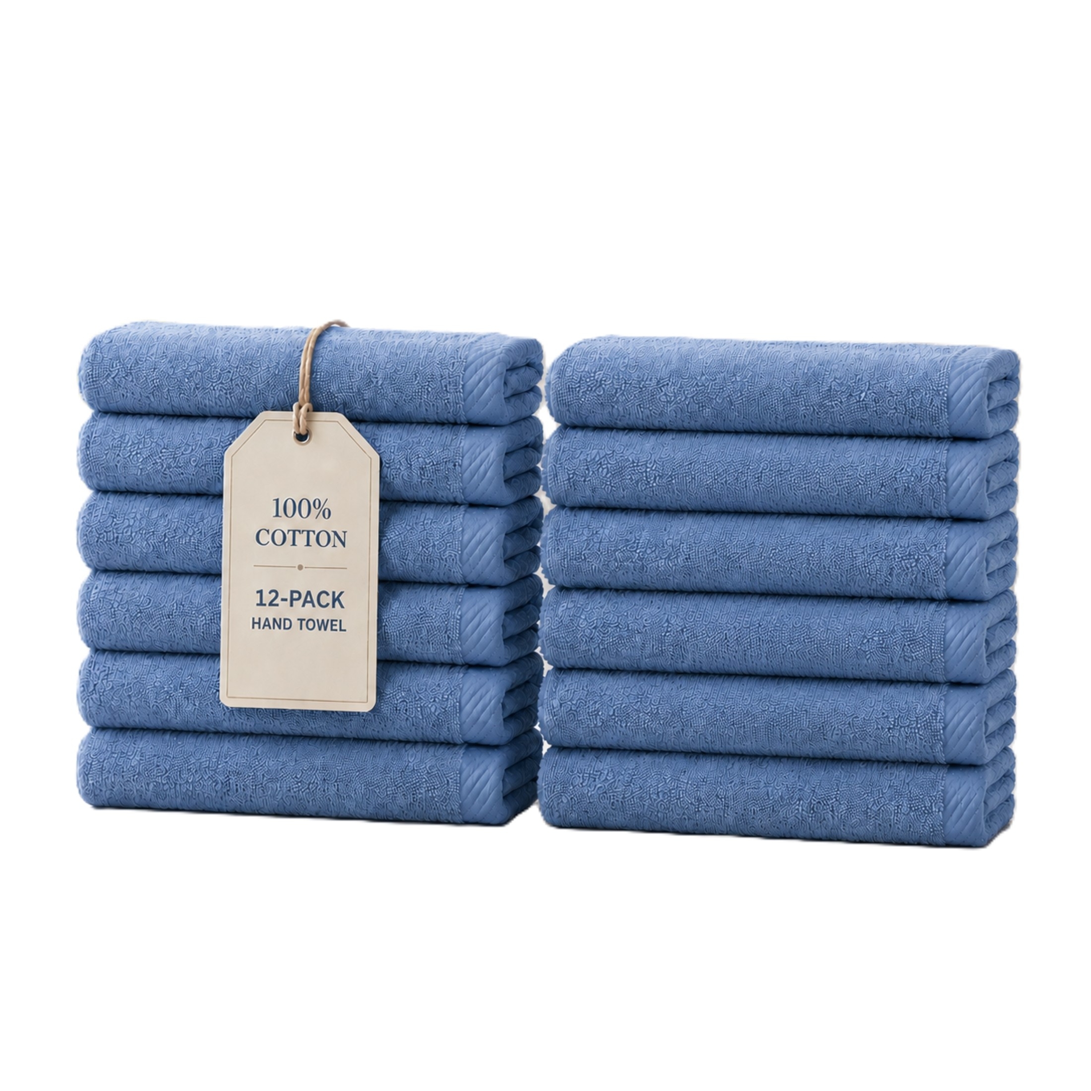 Ensemble de 6 serviettes bain Swift Home — 100 % coton, luxueusement douces, très absorbantes, séchage rapide, aqua