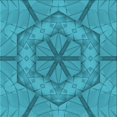 thumbnail image 1 of Ahgly Company Tapis d'Intérieur Lavable en Machine Carré Turquoise Bleu Vif, 8 Pieds Carré, 1 of 7