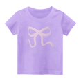 thumbnail image 1 of Plebaso T-Shirts Graphiques en Coton pour Filles, Col Rond, Manches Courtes, T-Shirts Décontractés d'Été, Jolis Hauts pour Enfants Filles, 1 of 3