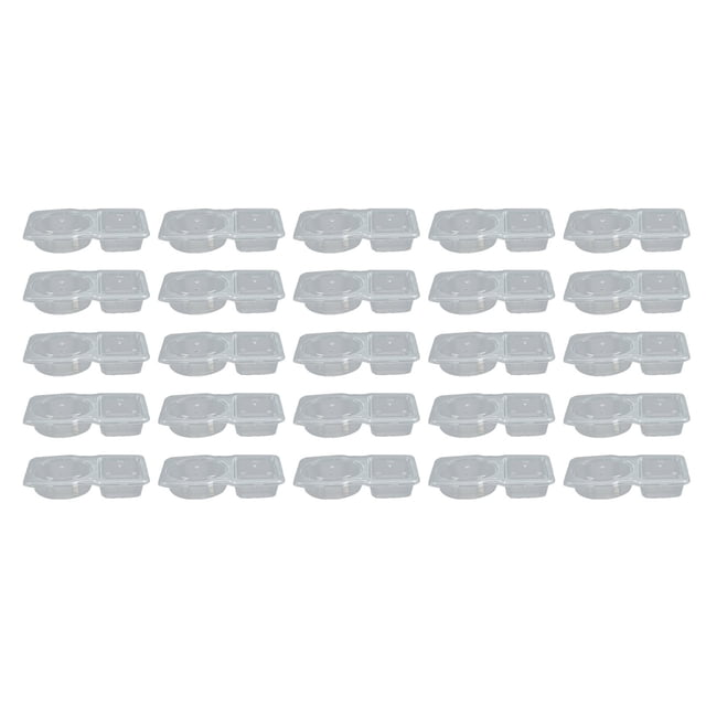 Binwennn Double Compartment Condiment Container Double Condiment Containers With Lids 2 Compartment Snack Containers Double Compartment Snack Containers For To Go Sampling Travel Freezer Container