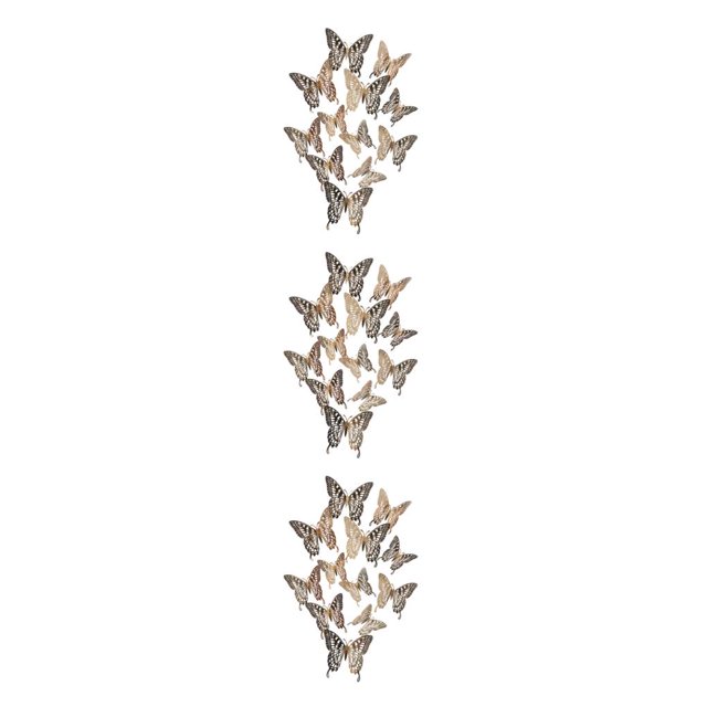 Transemion Glitter And Exquisite Stickers For Amazing Home Decor With Butterflies Various LK12 Champagne 3Set