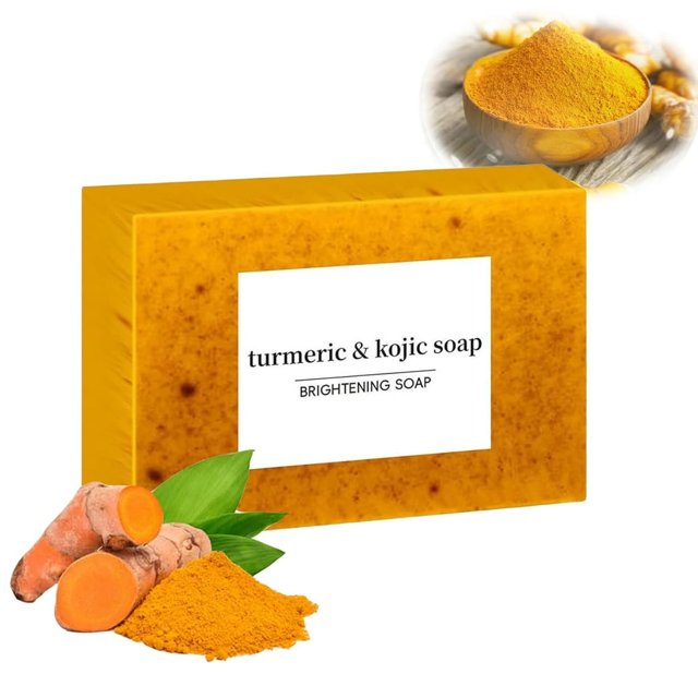 EIMELI Lemon Turmeric Kojic Acid Soap Turmeric Soap Bar for Face and Body Honey Glow Lemon Turmeric Soap for Face and Body Natural Turmeric Handmade Soap for All Skin Types Clearance