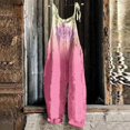 thumbnail image 2 of PMUYBHF Salopette en Denim du 4 Juillet pour Femmes Grande Taille Femme Saint-Valentin Imprimée Rétro Décontractée Simple Combinaison à Bretelles Pantalon, 2 of 4