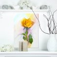 thumbnail image 1 of Design Art - Peinture de Rose avec Feuilles Vertes, 1 of 4