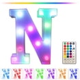 thumbnail image 2 of LiveSatisfy Clearance Colorful Light Up Letters, LED Letter Lights Marquee Letter Signs Battery Powered, Letter Lamp with Remote for Birthday Party Wedding Home Bar Christmas Decorations, 2 of 8